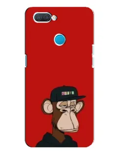 Чехол для OPPO A12 с картинкой «Bored Ape — красный фон»