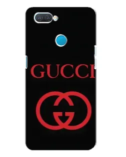 Чехол для OPPO A12 с картинкой «Gucci — красный логотип»