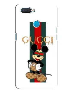 Чехол для OPPO A12 с картинкой «Микки Маус Gucci — полосы»