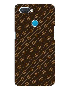 Чехол для OPPO A12 с картинкой «Gucci — золотые диагонали»