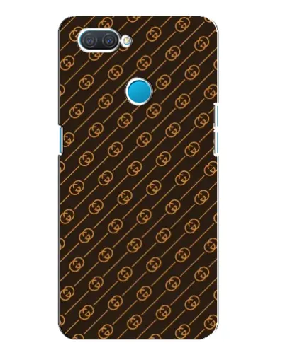 Чехол для OPPO A12 с картинкой «Gucci — золотые диагонали»