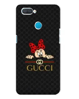 Чехол для OPPO A12 с картинкой «Минни Маус Gucci — черный»