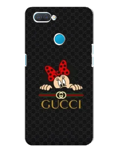 Чехол для OPPO A12 с картинкой «Минни Маус Gucci — черный»