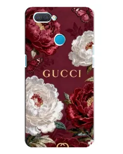 Чехол для OPPO A12 с картинкой «Gucci — бордовые розы»