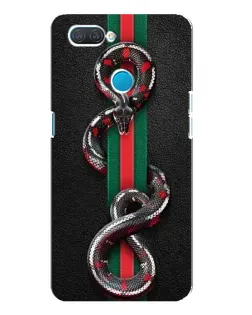 Чехол для OPPO A12 с картинкой «Gucci — змея на полосе»
