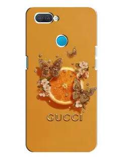 Чехол для OPPO A12 с картинкой «Gucci — золотые бабочки»