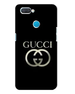 Чехол для OPPO A12 с картинкой «Gucci — золото на черном»