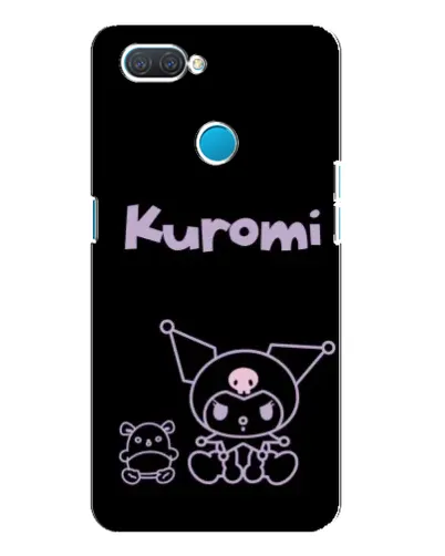 Чохол для OPPO A12 з картинкою «Kuromi — чорний мінімалізм»