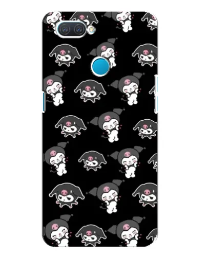 Чохол для OPPO A12 з картинкою «Чорний паттерн Kuromi»