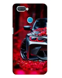 Чохол для OPPO A12 з картинкою «Спортивна BMW та квіти»