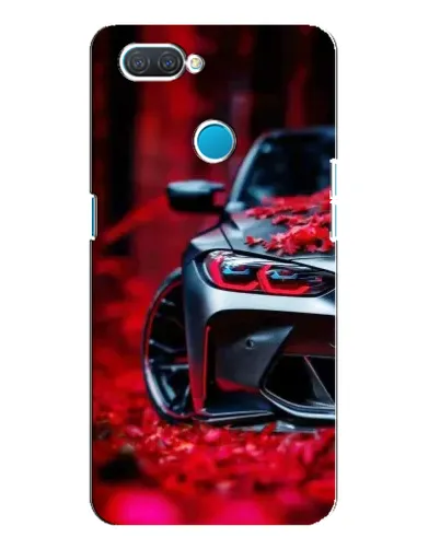 Чохол для OPPO A12 з картинкою «Спортивна BMW та квіти»