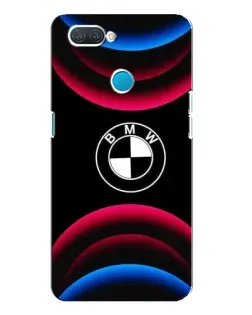 Чохол для OPPO A12 з картинкою «Логотип BMW та неонові дуги»
