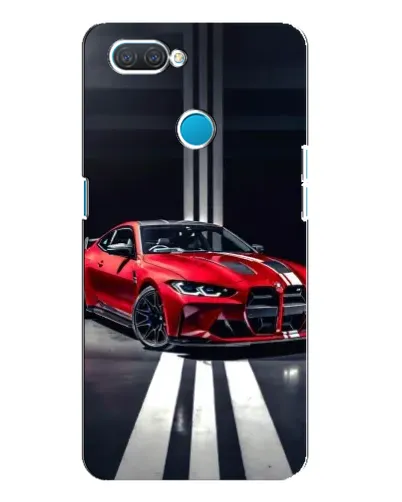 Чохол для OPPO A12 з картинкою «Червона BMW на дорозі»