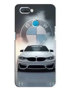 Чехол для OPPO A12 с картинкой «BMW в белом дыму»