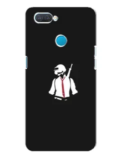 Чехол для OPPO A12 с картинкой «PUBG — силуэт воина»