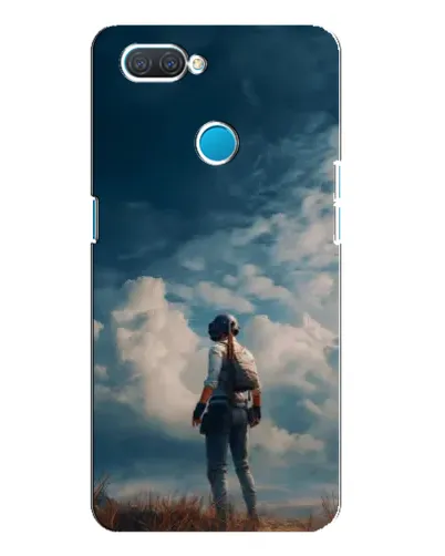 Чехол для OPPO A12 с картинкой «Герой PUBG на скале»