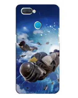 Чехол для OPPO A12 с картинкой «Десант PUBG — прыжок»