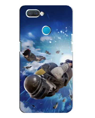 Чехол для OPPO A12 с картинкой «Десант PUBG — прыжок»