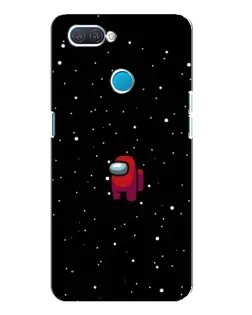 Чехол для OPPO A12 с картинкой «Красный Among Us»