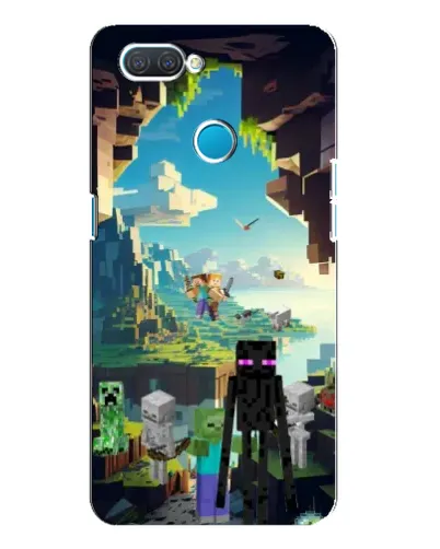 Чехол для OPPO A12 с картинкой «Эндермен в лесу»