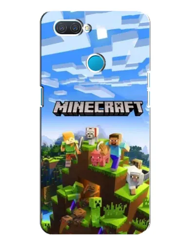 Чехол для OPPO A12 с картинкой «Minecraft классический мир»