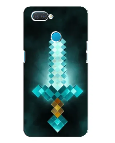 Чехол для OPPO A12 с картинкой «Алмазный меч неон»