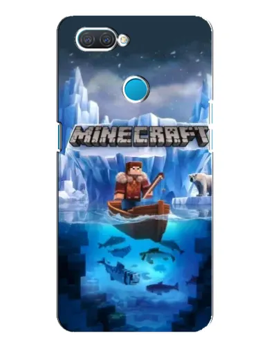 Чехол для OPPO A12 с картинкой «Minecraft ледяной мир»