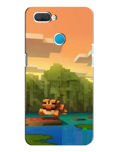 Чехол для OPPO A12 с картинкой «Майнкрафт закат солнца»