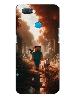 Чехол для OPPO A12 с картинкой «Стив в лесу»