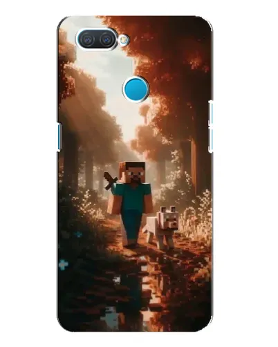 Чехол для OPPO A12 с картинкой «Стив в лесу»