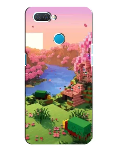 Чехол для OPPO A12 с картинкой «Розовое дерево Minecraft»