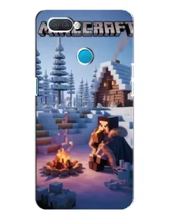Чехол для OPPO A12 с картинкой «Зимний Minecraft»