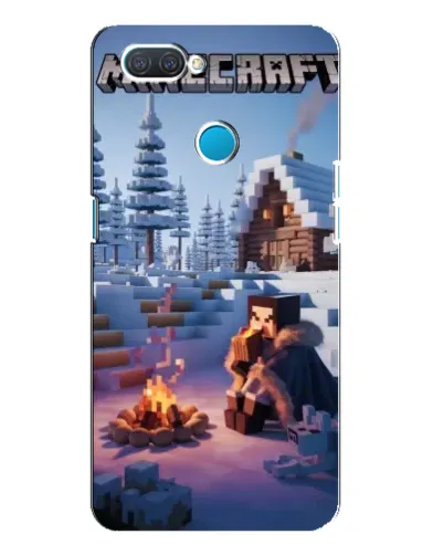 Чехол для OPPO A12 с картинкой «Зимний Minecraft»
