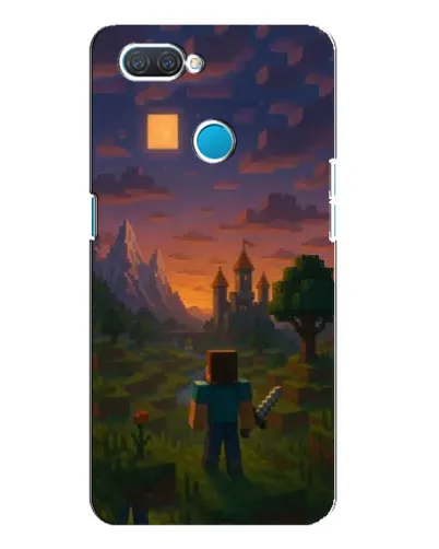 Чехол для OPPO A12 с картинкой «Стив у башни»