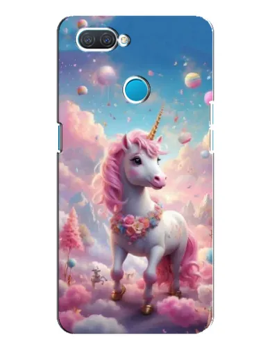 Чехол для OPPO A12 с картинкой «Единорог среди облаков»