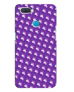 Чехол для OPPO A12 с картинкой «Единороги на фиолетовом»