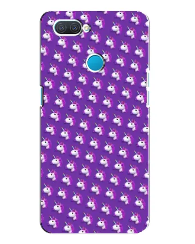 Чехол для OPPO A12 с картинкой «Единороги на фиолетовом»