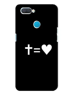 Чехол для OPPO A12 с картинкой «Крест и Сердце»