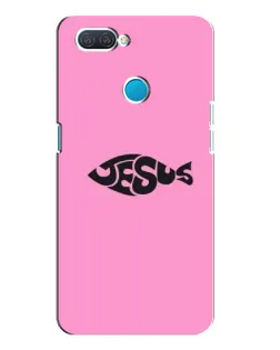Чехол для OPPO A12 с картинкой «Розовый символ  Jesus»