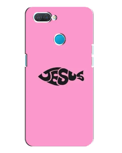 Чехол для OPPO A12 с картинкой «Розовый символ  Jesus»