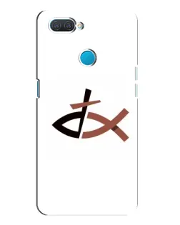 Чехол для OPPO A12 с картинкой «Рыба и крест»