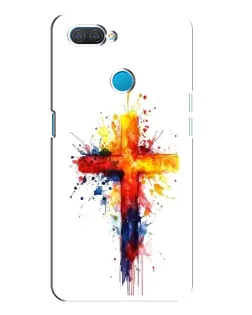 Чехол для OPPO A12 с картинкой «Акварельный крест»