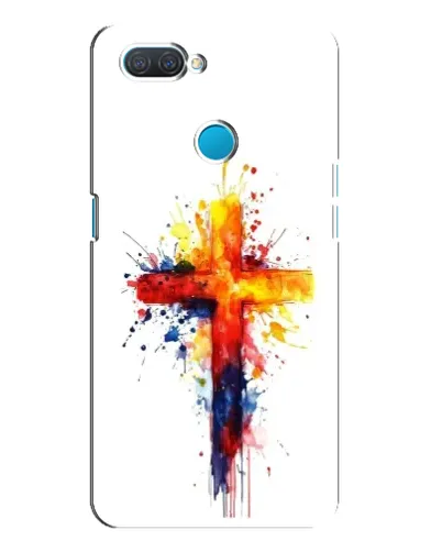 Чехол для OPPO A12 с картинкой «Акварельный крест»