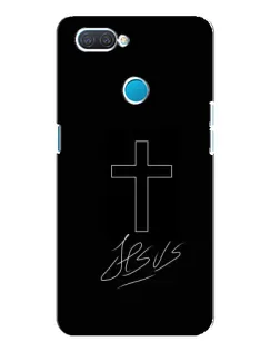 Чехол для OPPO A12 с картинкой «Графический крест Jesus»