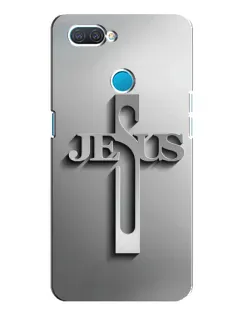 Чехол для OPPO A12 с картинкой «Металлический крест Jesus»