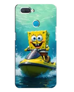 Чехол для OPPO A12 с картинкой «Спанч Боб на гидроцикле»