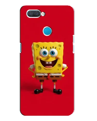 Чехол для OPPO A12 с картинкой «Спанч Боб на красном»