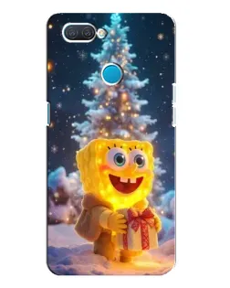 Чехол для OPPO A12 с картинкой «Рождественский Спанч Боб»