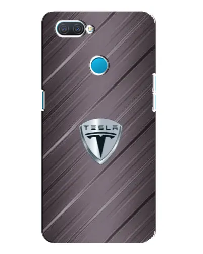 Чохол для OPPO A12 з картинкою «Металева текстура Tesla»