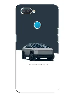 Чохол для OPPO A12 з картинкою «Сріблястий Cybertruck Tesla»